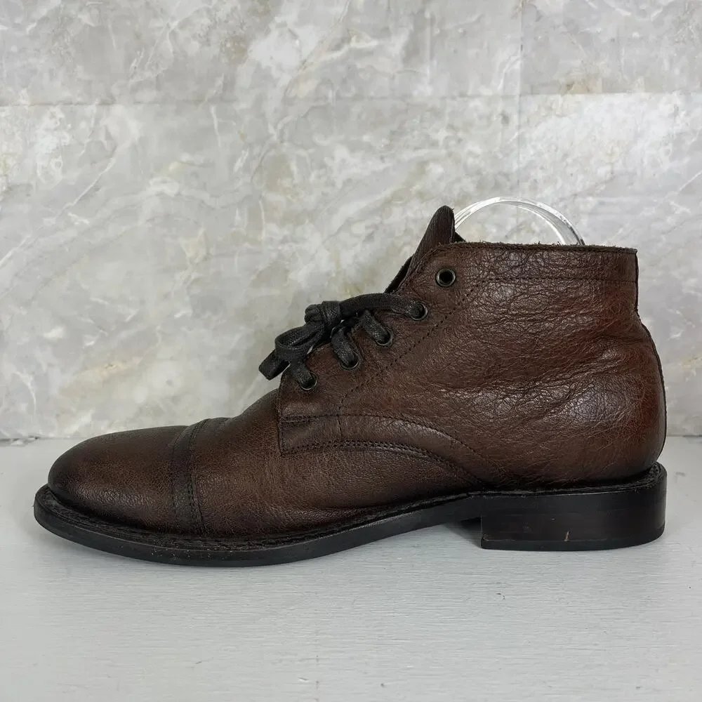 Thursday Boot Company Everyday Cap Toe Boots Men's 9 US Brown Leather Lace Up